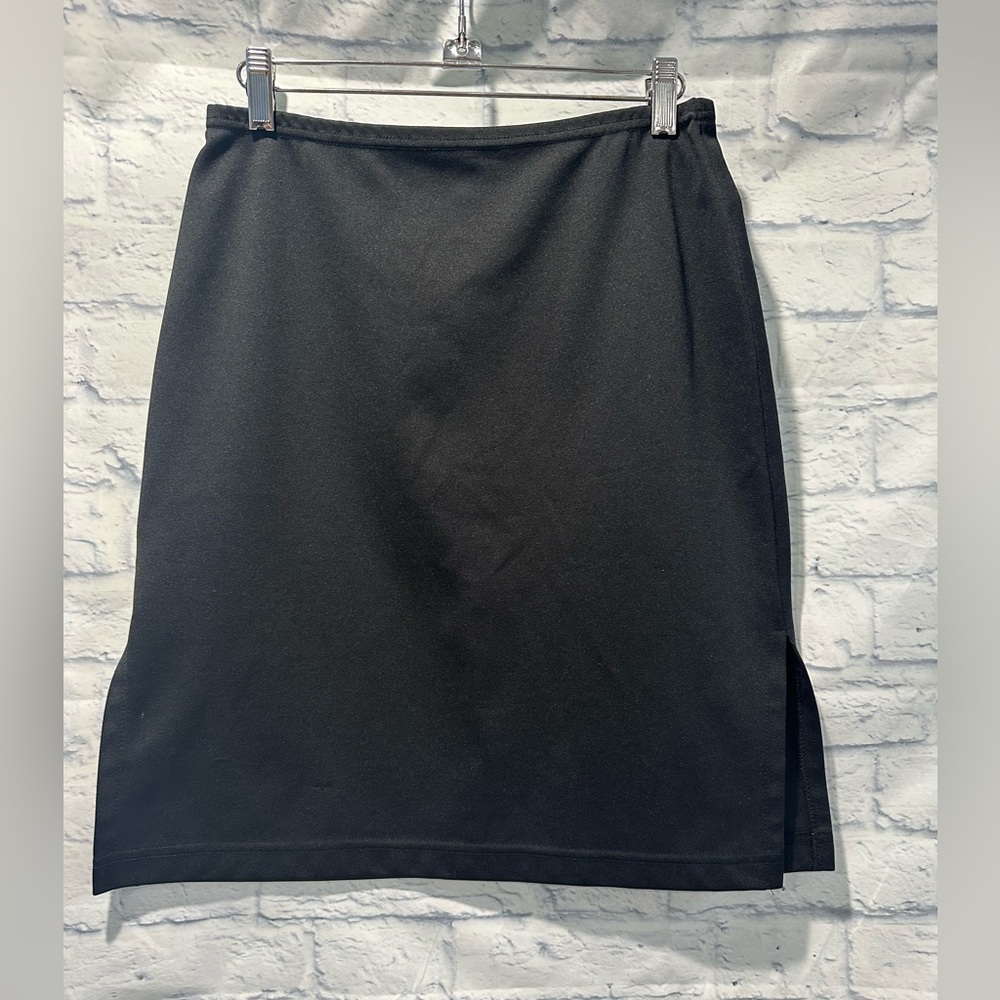 AZIA Black Knee Length Pencil Skirt size Medium